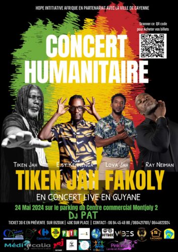 Tiken-Jah Fakoly en concert à Cayenne et à Saint Laurant